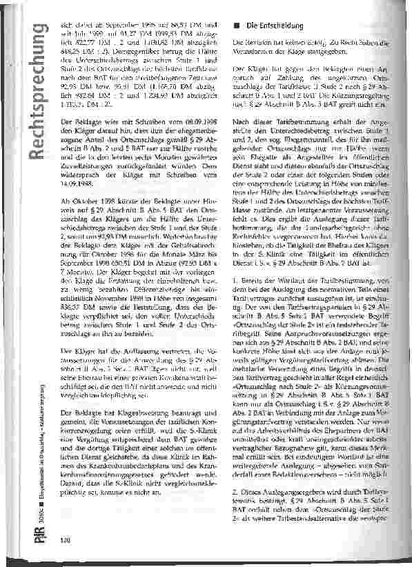 Vorschauseite 2: Ehegattenanteil im Ortszuschlag - Konkurrenzregelung BAG, Urteil vom 13.12.2001