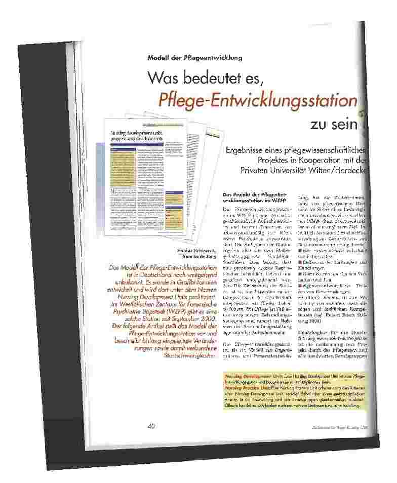 Vorschauseite 1: Was bedeutet es, Pflege-Entwicklungsstation zu sein?