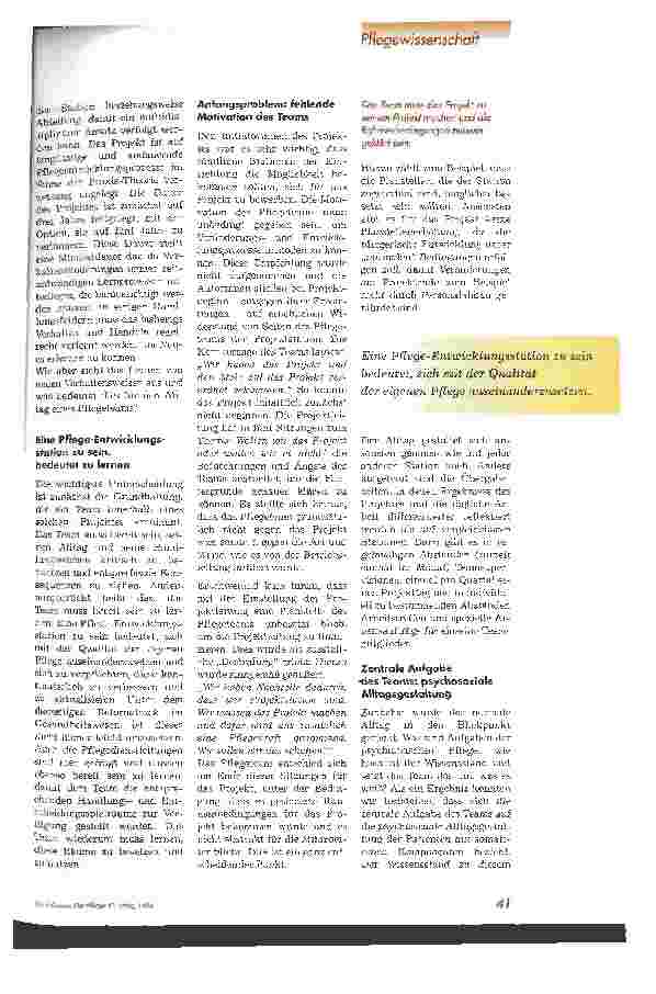 Vorschauseite 2: Was bedeutet es, Pflege-Entwicklungsstation zu sein?