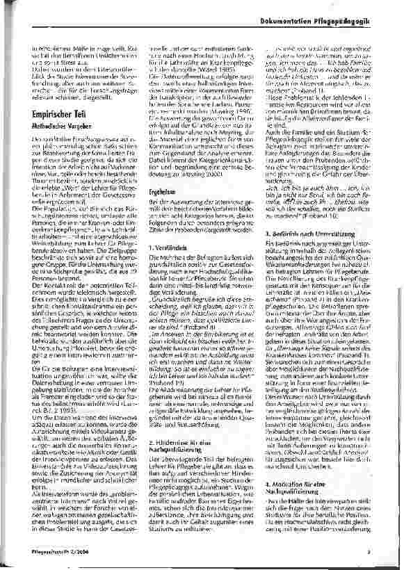 Vorschauseite 2: Konsequenzen aus der Novellierung des Krankenpflegegesetzes aus der Sicht betroffener Lehrkräfte
