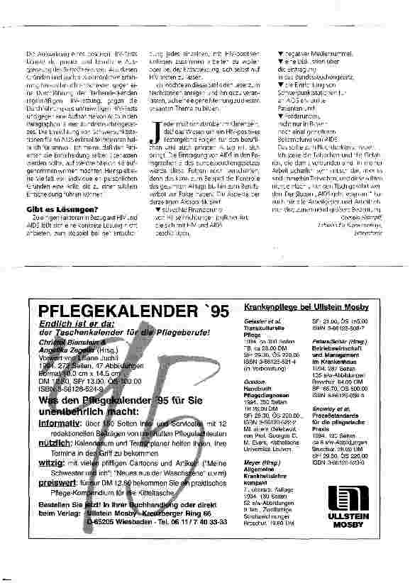 Vorschauseite 2: AIDS Auswirkungen auf die Pflege Auszüge aus einer Hausarbeit