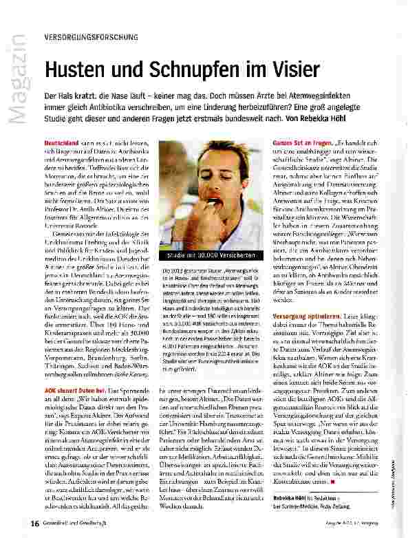 Vorschauseite 1: Husten und Schnupfen im Visier