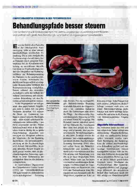 Vorschauseite 1: Behandlungspfade besser steuern