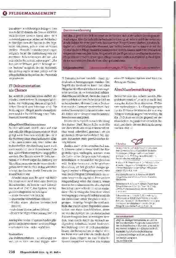 Vorschauseite 3: Von Mythen und Wahrheiten der IT-gestützten Pflegedokumentation