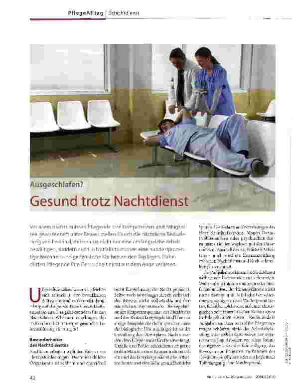 Vorschauseite 1: Gesund trotz Nachtdienst