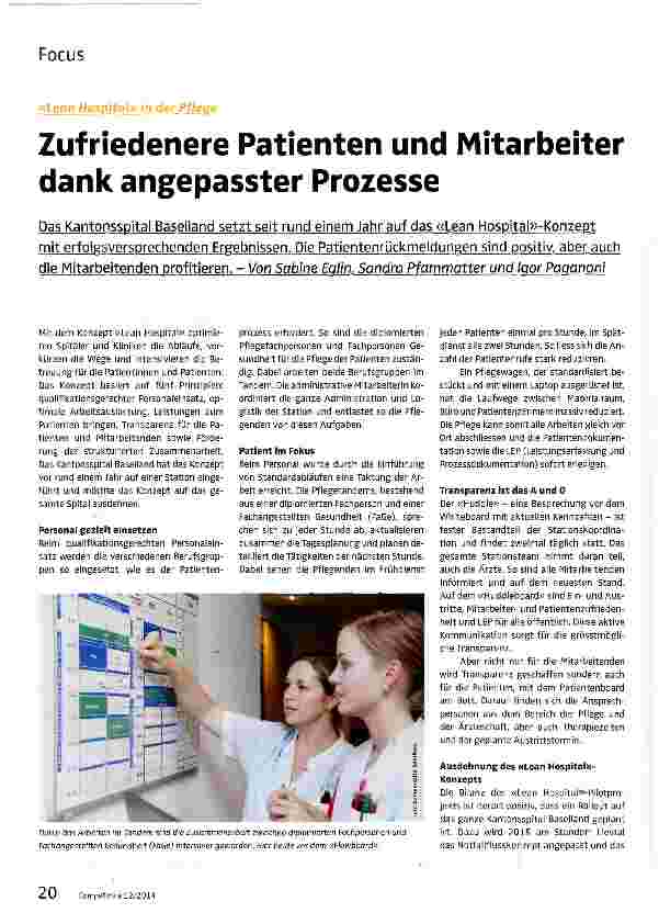 Vorschauseite 1: Zufriedenere Patienten und Mitarbeiter dank angepasster Prozesse