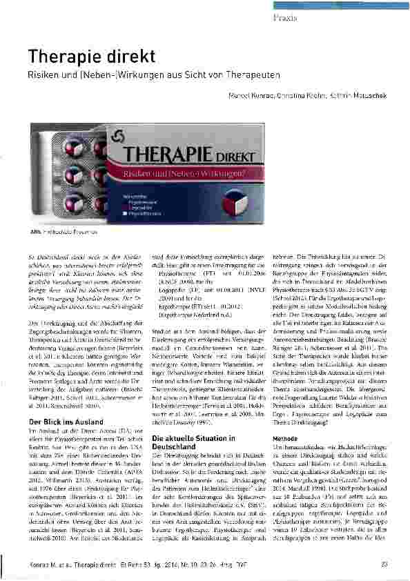 Vorschauseite 1: Therapie direkt