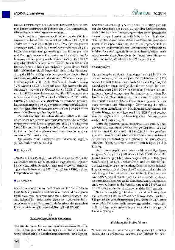 Vorschauseite 3: Umsetzungshinweise der DKG zur Anwendung der Vereinbarung über das Nähere zum Prüfverfahren nach § 275 Absatz 1 c SGB V (Prüfverfahrensvereinbarung - PrüfvV) gemäß § 17 c Absatz 2…