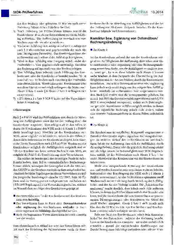 Vorschauseite 5: Umsetzungshinweise der DKG zur Anwendung der Vereinbarung über das Nähere zum Prüfverfahren nach § 275 Absatz 1 c SGB V (Prüfverfahrensvereinbarung - PrüfvV) gemäß § 17 c Absatz 2…