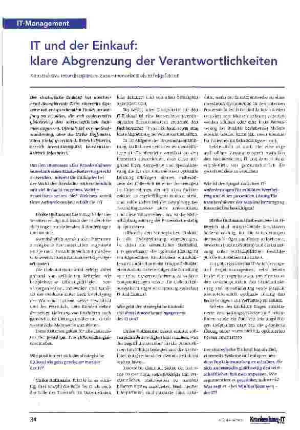 Vorschauseite 1: IT und der Einkauf: klare Abgrenzung der Verantwortlichkeiten
