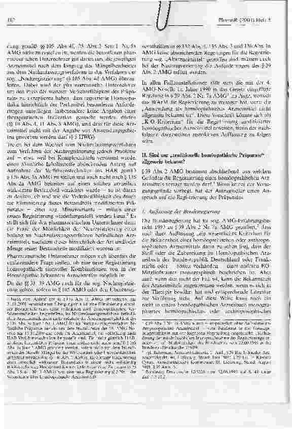 Vorschauseite 2: Die allgemeine Bekanntheit der Anwendung als homöopathisches Arzneimittel i. S. d. § 39 Abs. 2 Nr. 7a AMG als K.O.-Kriteriumbei der Registrierung?