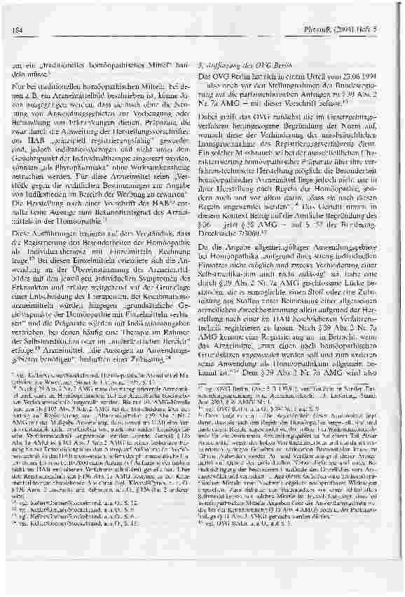 Vorschauseite 4: Die allgemeine Bekanntheit der Anwendung als homöopathisches Arzneimittel i. S. d. § 39 Abs. 2 Nr. 7a AMG als K.O.-Kriteriumbei der Registrierung?