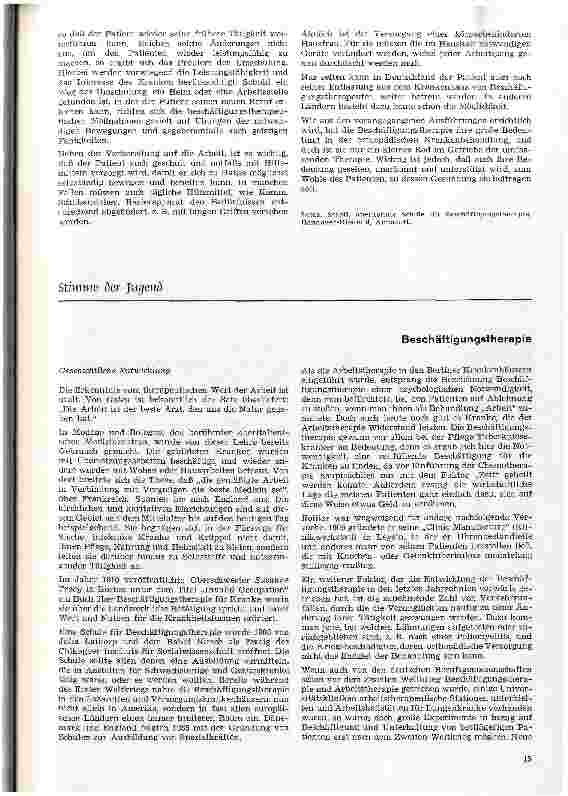 Vorschauseite 4: Beschäftigungstherapie in der orthopädischen Krankenbeobachtung