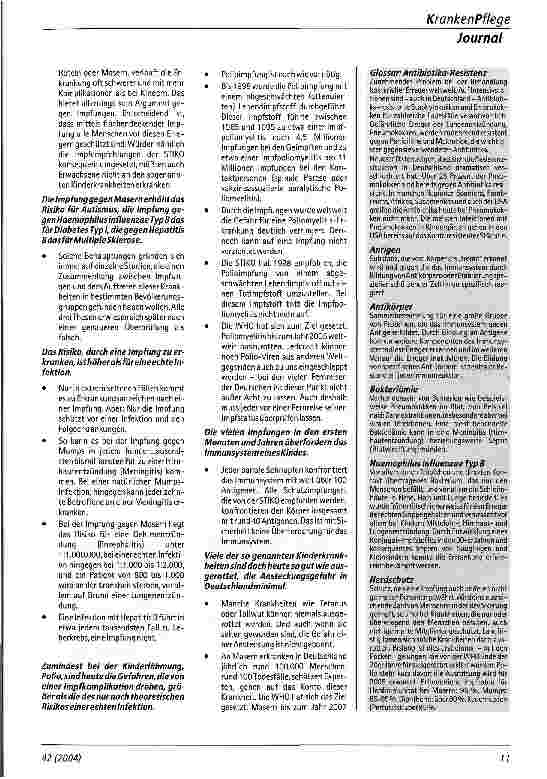 Vorschauseite 2: Impfen - Mythos und Wirklichkeit