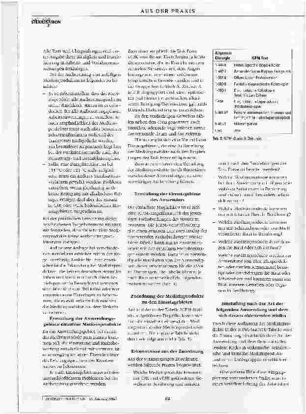 Vorschauseite 4: Einstufung von Medizinprodukten gemäß der Anlage 7 der RKI-Richtlinie und praktische Konsequenzen