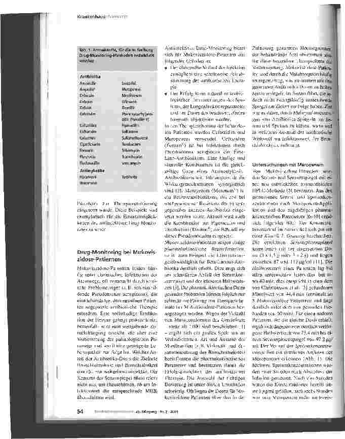 Vorschauseite 2: Antiinfektives Drug-Monitoring - nicht nur Nebenwirkungen vermindern! Drug-Monitoring am Universitätsklinikum Freiburg