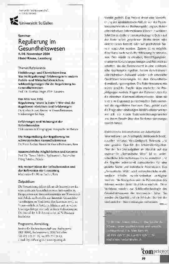 Vorschauseite 2: e-Health: vom Sinn und Unsinn elektronischer Gesundheit