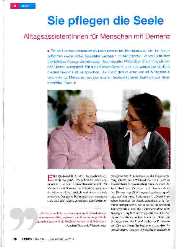 Vorschauseite 1: Sie pflegen die Seele