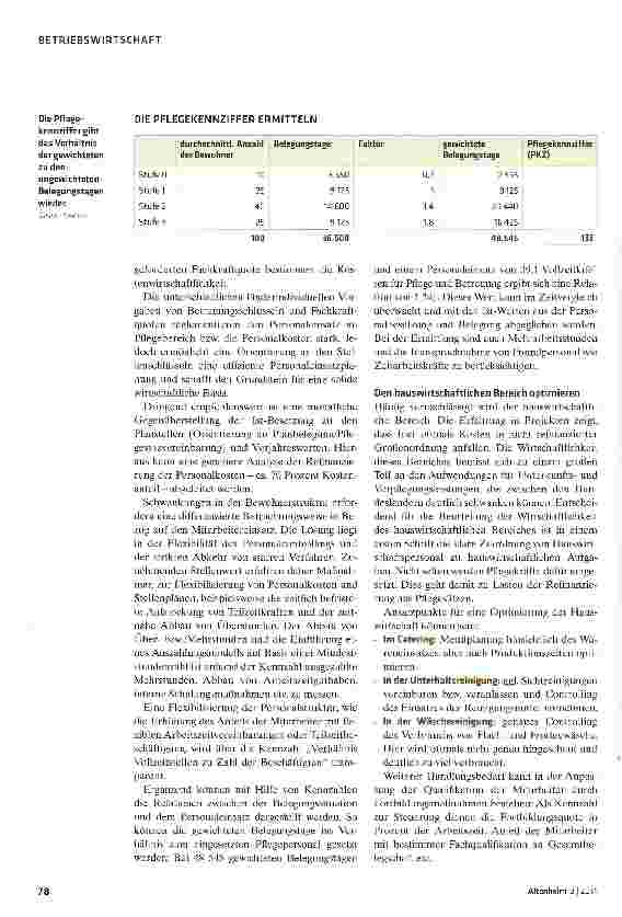 Vorschauseite 3: Die Einrichtung mit Kennzahlen professionell steuern