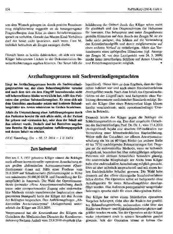 Vorschauseite 1: Arzthaftungsprozess mit Sachverständigengutachten