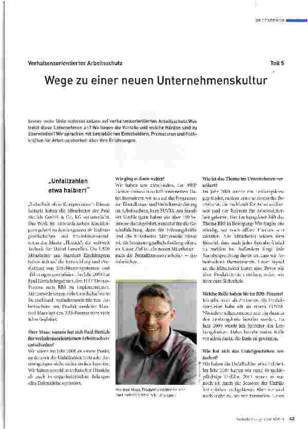 Vorschauseite 1: Wege zu einer neuen Unternehmenskultur