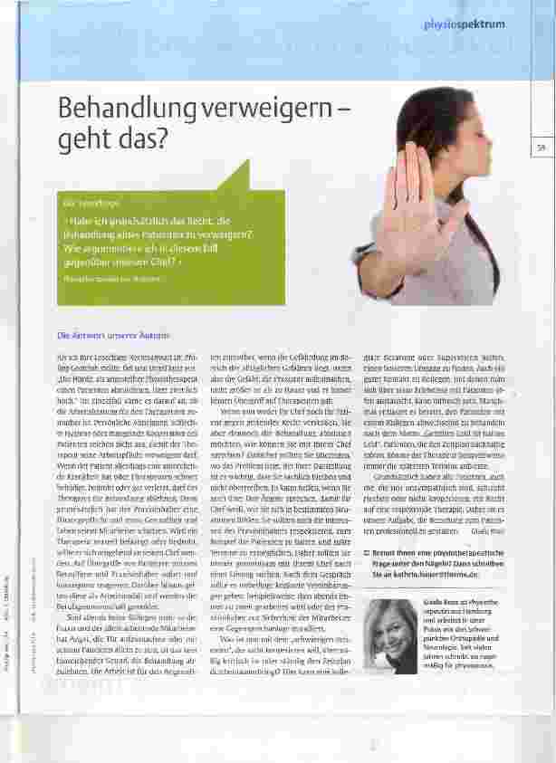 Vorschauseite 1: Behandlung verweigerngeht das?