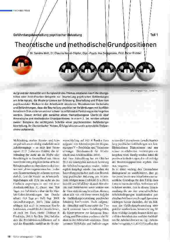 Vorschauseite 1: Theoretische und methodische Grundposition