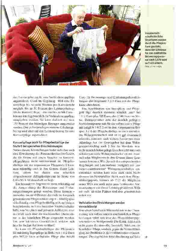 Vorschauseite 2: Was bleibt für Heime?