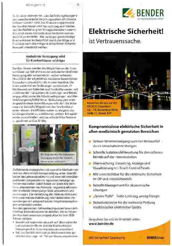 Vorschauseite 2: Vernetzte Versorgungsstruktur 2030