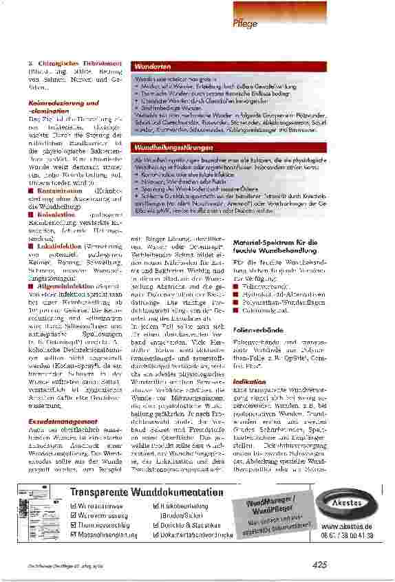 Vorschauseite 2: Zeitgemäßes WundmanagementFeuchte Wundbehandlung, Biochirurgie und Vakuumversiegelung - Indikationen und Anwendung
