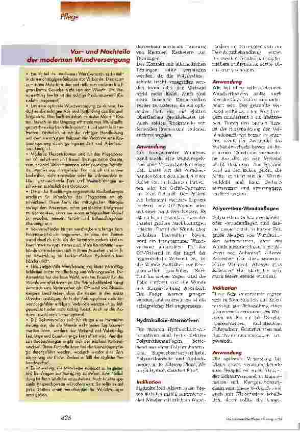 Vorschauseite 3: Zeitgemäßes WundmanagementFeuchte Wundbehandlung, Biochirurgie und Vakuumversiegelung - Indikationen und Anwendung