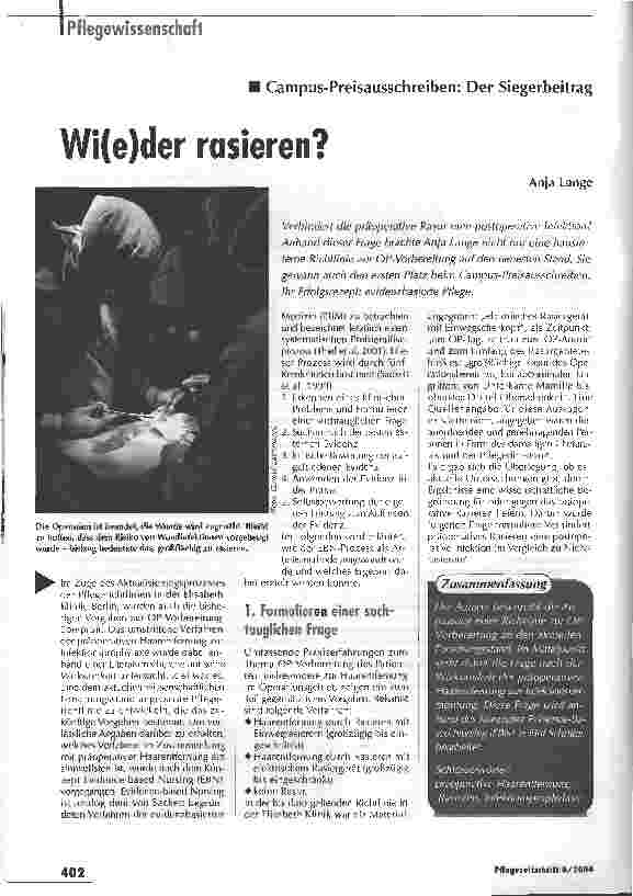 Vorschauseite 1: Wi(e)der rasieren?