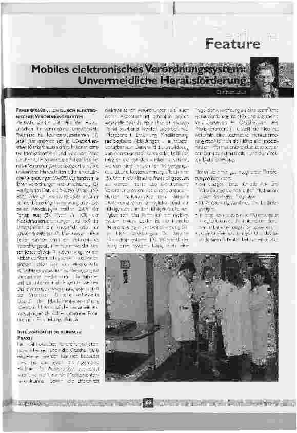 Vorschauseite 1: Mobiles elektronisches Verordnungssystem: Unvermeidliche Herausforderu ng