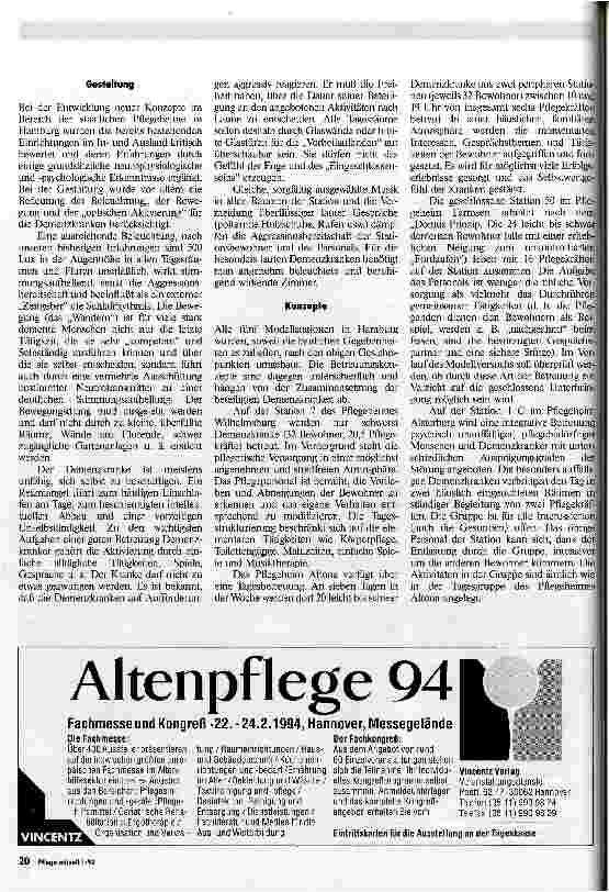 Vorschauseite 5: Demenzkranke in Pflegeheimen