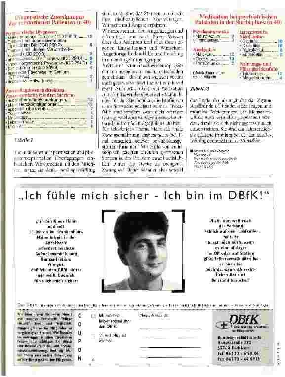 Vorschauseite 2: Sterben in der Gerontopsychiatrie Diskussion einer Studie