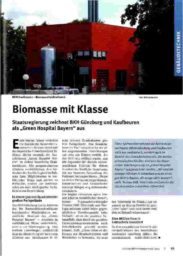 Vorschauseite 1: Biomasse mit Klasse
