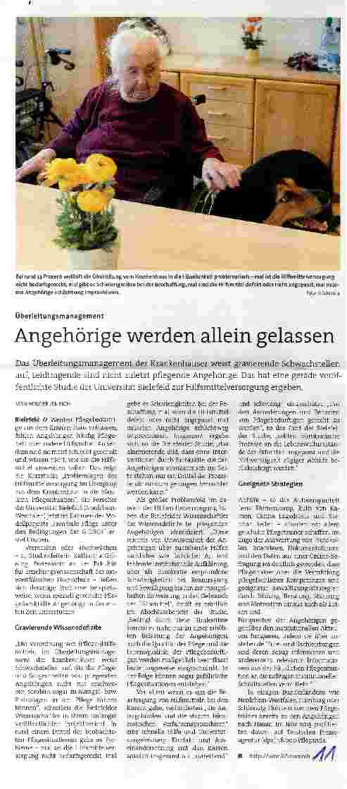Vorschauseite 1: Angehörige werden allein gelassen