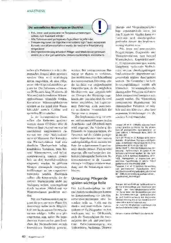 Vorschauseite 3: Wärmeverluste während der OP lassen sich vermeiden