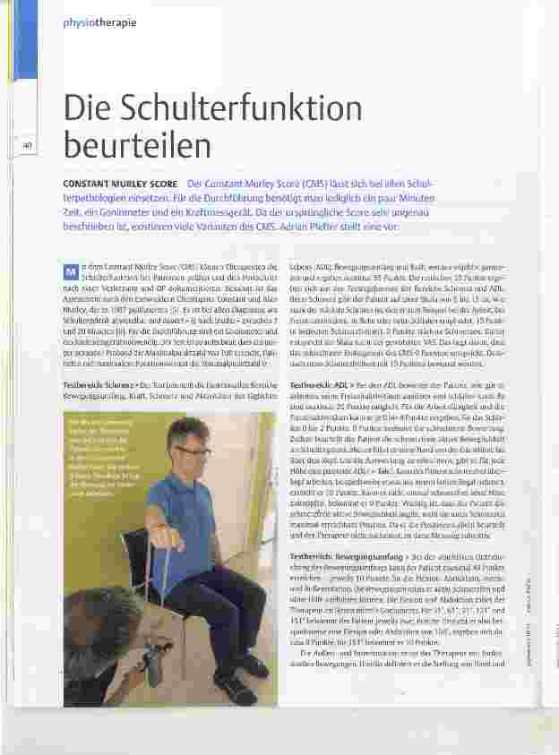Vorschauseite 1: Die Schulterfunktion beurteilen