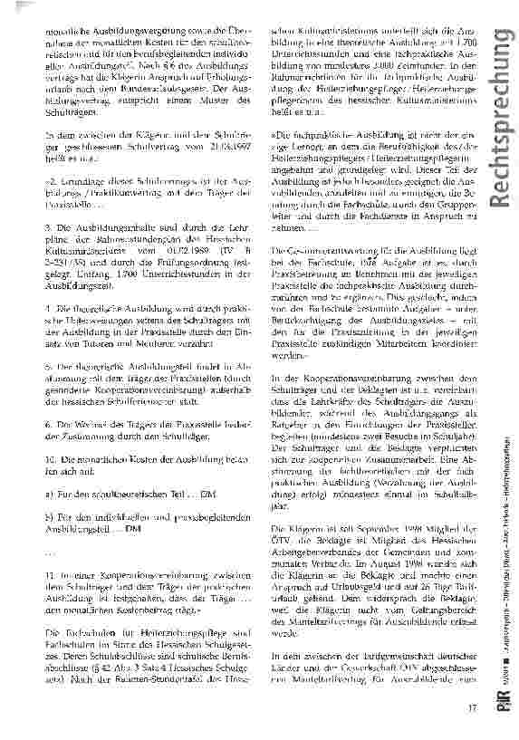 Vorschauseite 2: Urlaubsanspruch - Öffentlicher Dienst - Auszubildende - Heilerziehungspfleger BAG, Urt. v. 27.05.2003