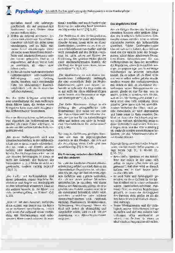 Vorschauseite 4: Zur Entmystifizierung des Helfersyndroms in der Krankenpflege