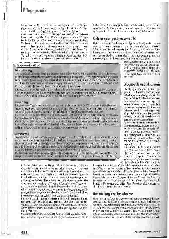 Vorschauseite 2: Tuberkulose - Wieder auf dem Vormarsch?