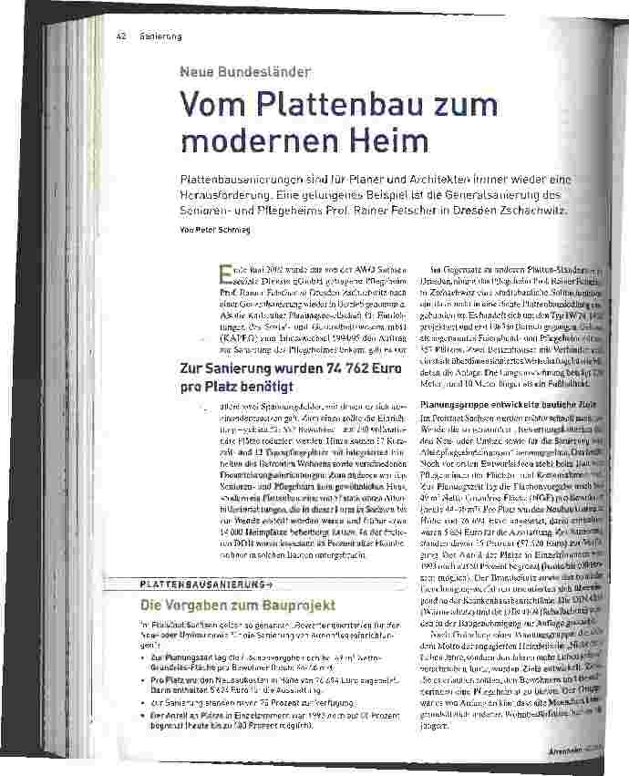 Vorschauseite 1: Vom Plattenbau zum modernen Heim