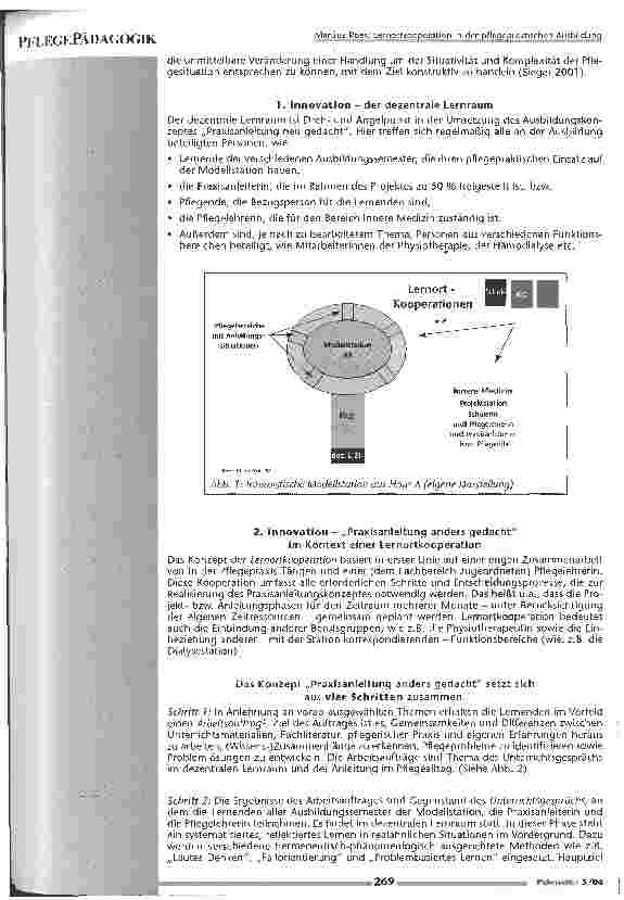 Vorschauseite 3: Lernortkooperation in der pflegepraktischen Ausbildung Ergebnisse aus einem Modellprojekt