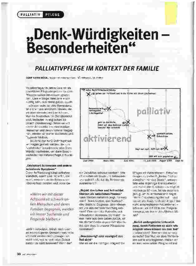 Vorschauseite 1: Denk-Würdigkeiten BesonderheitenPALLIATIVPFLEGE IM KONTEXT DER FAMILIE
