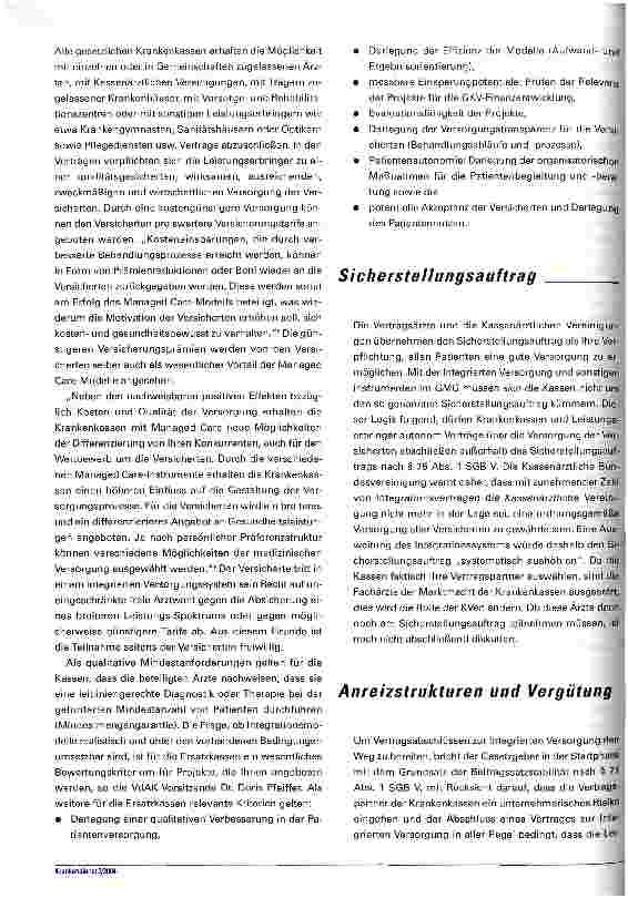 Vorschauseite 4: Integrierte Versorgung in Deutschland Die Infrastruktur der medizinischen Versorgung braucht ein neues Design