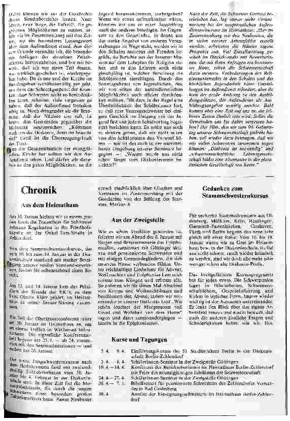 Vorschauseite 5: 90 Jahre Schwesternschaft des Evangelischen Diakonievereins