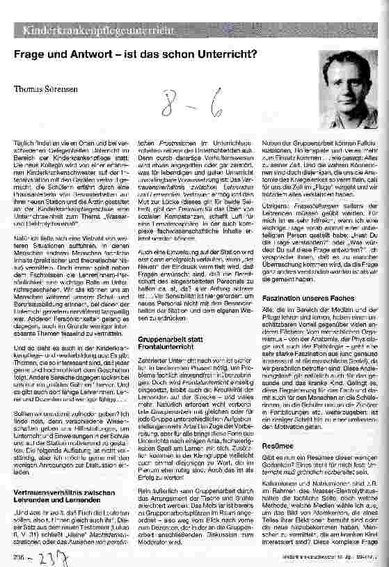 Vorschauseite 1: Frage und Antwort - ist das schon Unterricht?