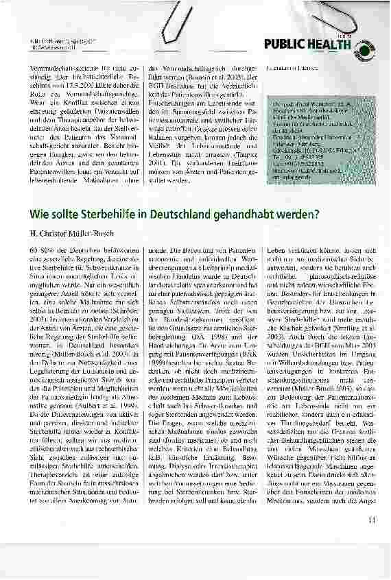 Vorschauseite 2: Zur rechtlichen Situation der Sterbehilfe in Deutschland