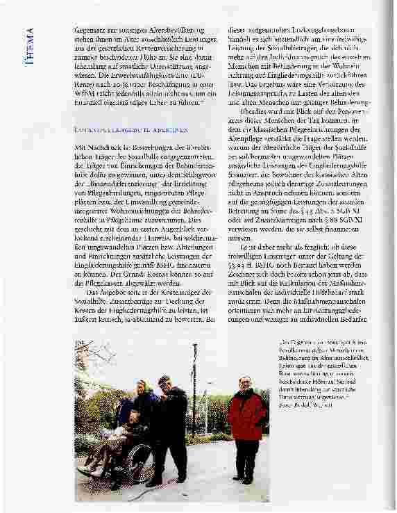 Vorschauseite 4: ZUR ABGRENZUNGSPROBLEMATIK ZWISCHEN EINGLIEDERUNGSHILFE UND DEN LEISTUNGEN NACH DEM PFLEGEVERSICHERUNGSGESETZDIE FINANZIERUNG VON LEISTUNGEN FÜR ALTE MENSCHEN MIT GEISTIGER BEHIND…